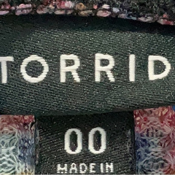 Torrid Long Sleeve Surplice V-Neck Brushed Waffle Sweater Plaid Size 00 Medium M - Picture 7 of 9